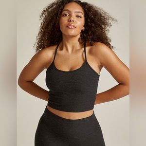 NWOT Beyond Yoga Spacedye Racerback Cropped Tank | Darkest Night